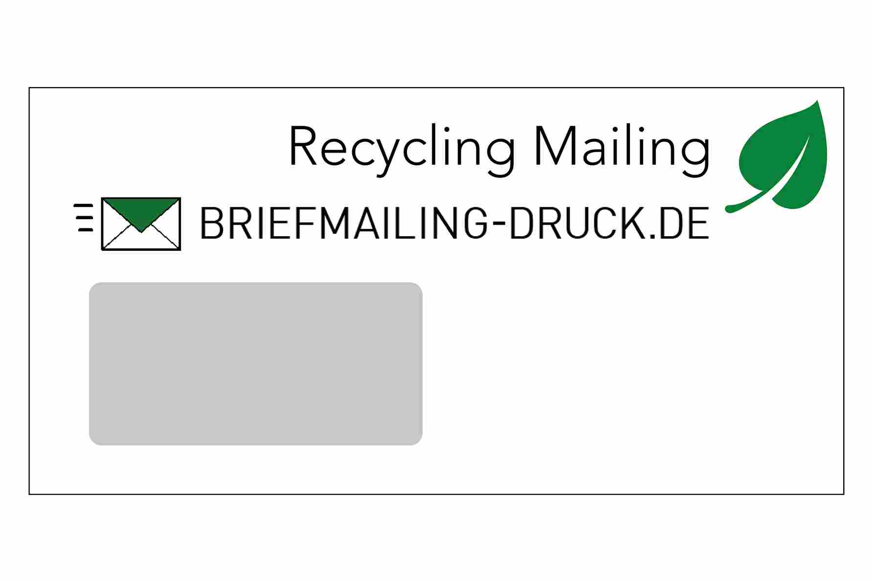 Kuvertiertes Recycling Mailing Din Lang